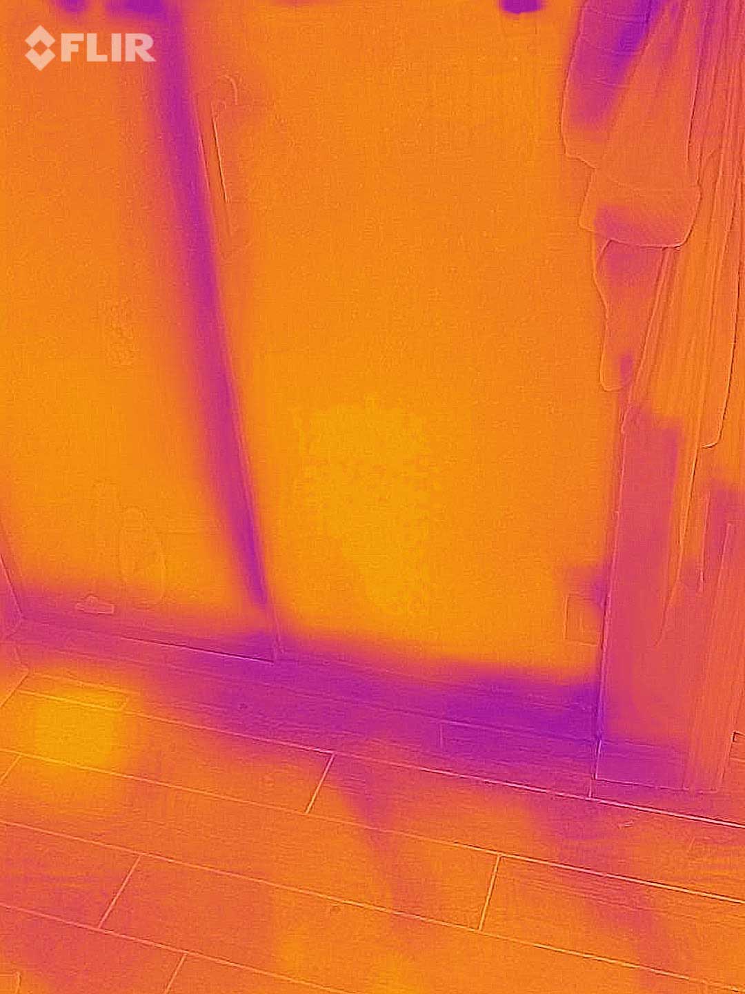 Infrared Showing Shower with leak